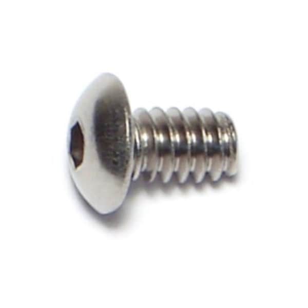 Midwest Fastener #6-32 Socket Head Cap Screw, Button, Plain 18-8 Stainless Steel, 1/4 in Length, 20 PK 72041 - main